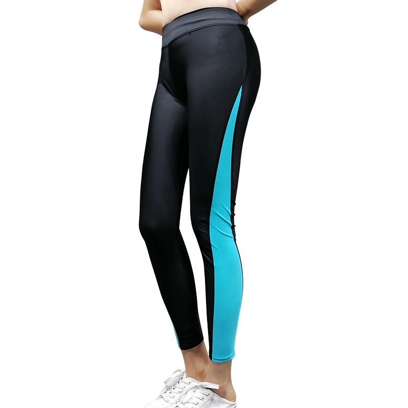 Ropa de mujeres de la UPF 50+ nado los Pantalones con cintura alta Leggings en traje de baño Ropa deportiva de natación de 9" pantalones