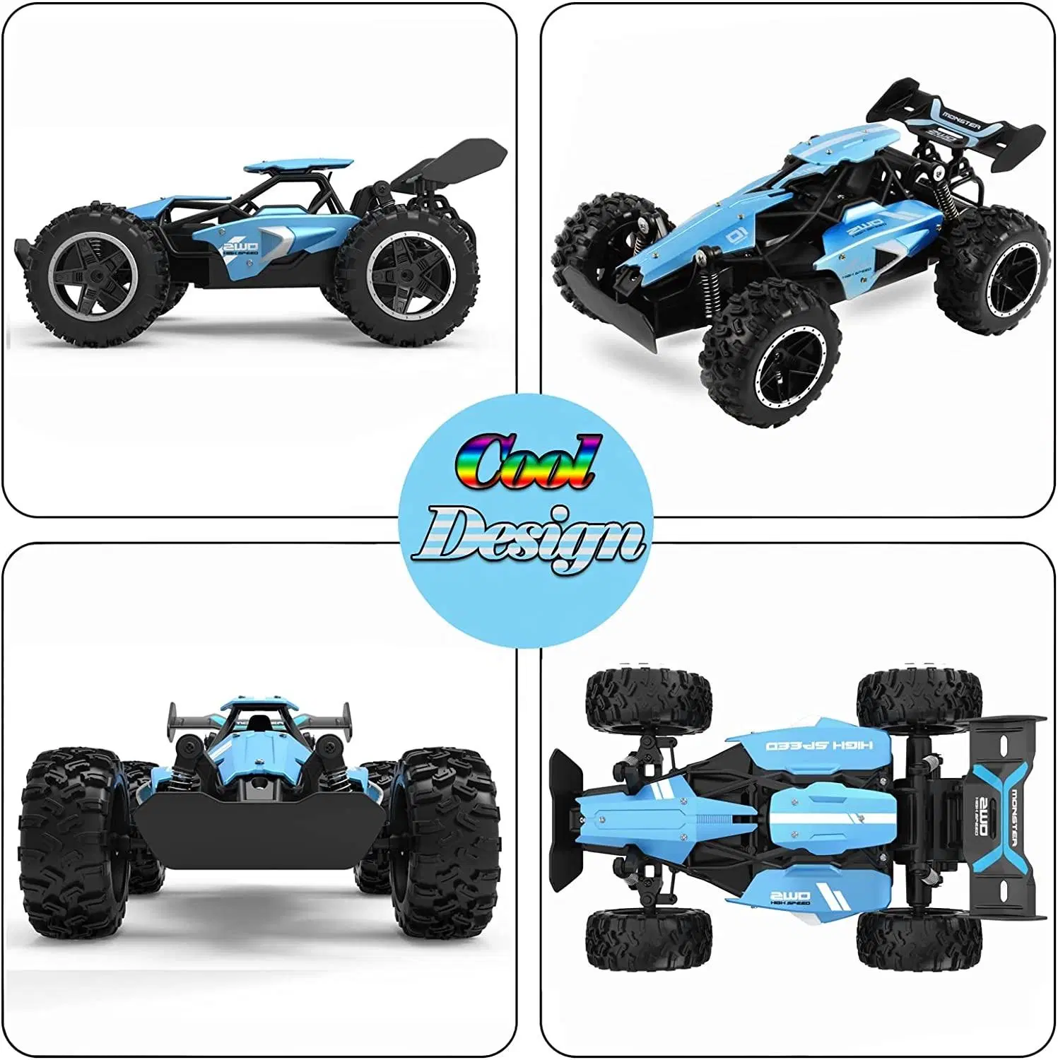 Rubber Big Tires Anti-Collision Settings 1: 18 High-Speed off-Road 2.4G Remote Control Car