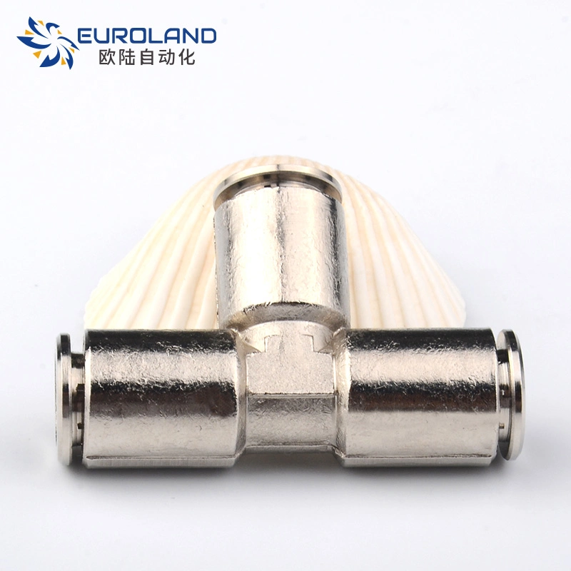 High quality/High cost performance  Tee Type Pneumatic Metal Fittings Brass 3 Way Copper Elbow Fitting