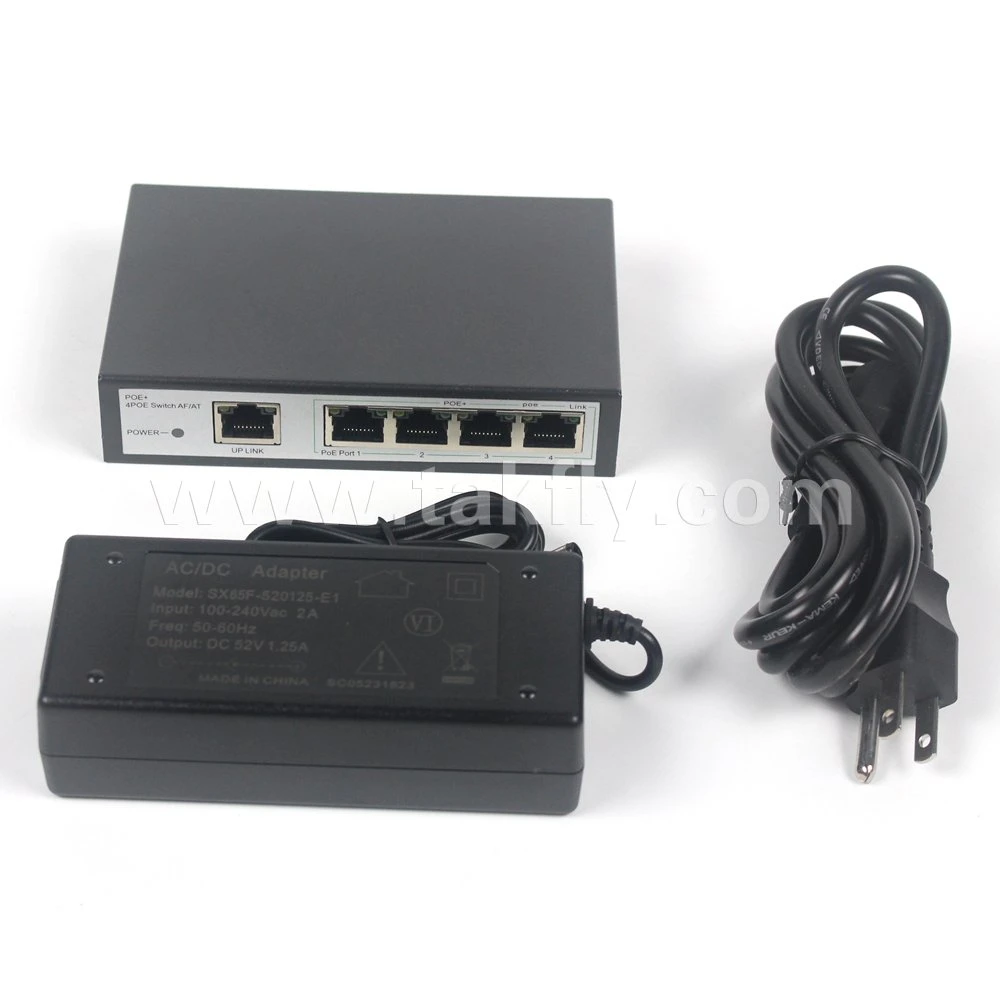 Standard 100m Fast Poe Network Switch 60W