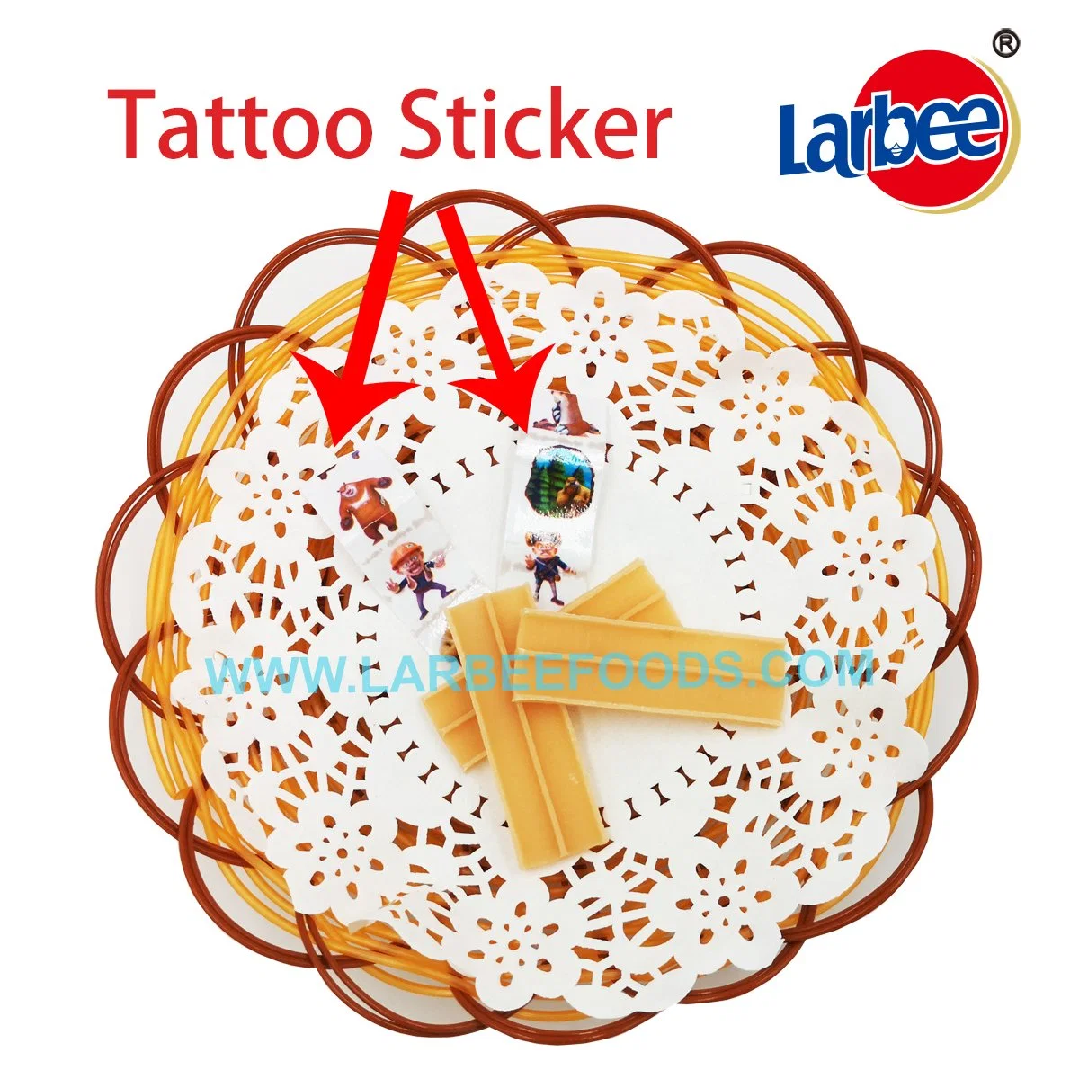 Großhandel/Lieferant Kaubonbon Tattoo Bubble Gum für Kinder