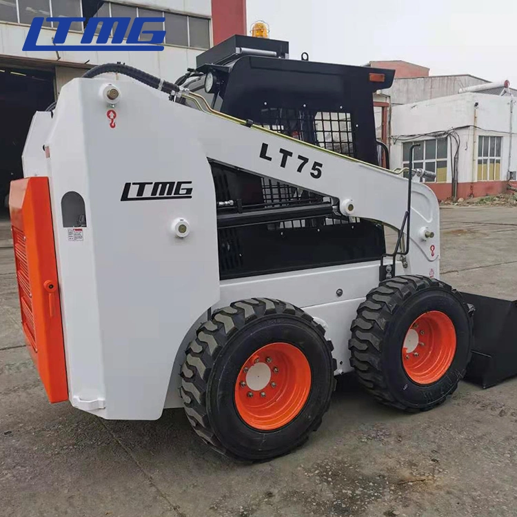 Ltmg Lt75 1050kg Cheap Track Type Skid Steer Loader Mini Brush Cutters Skid Steer Loader with Bucket