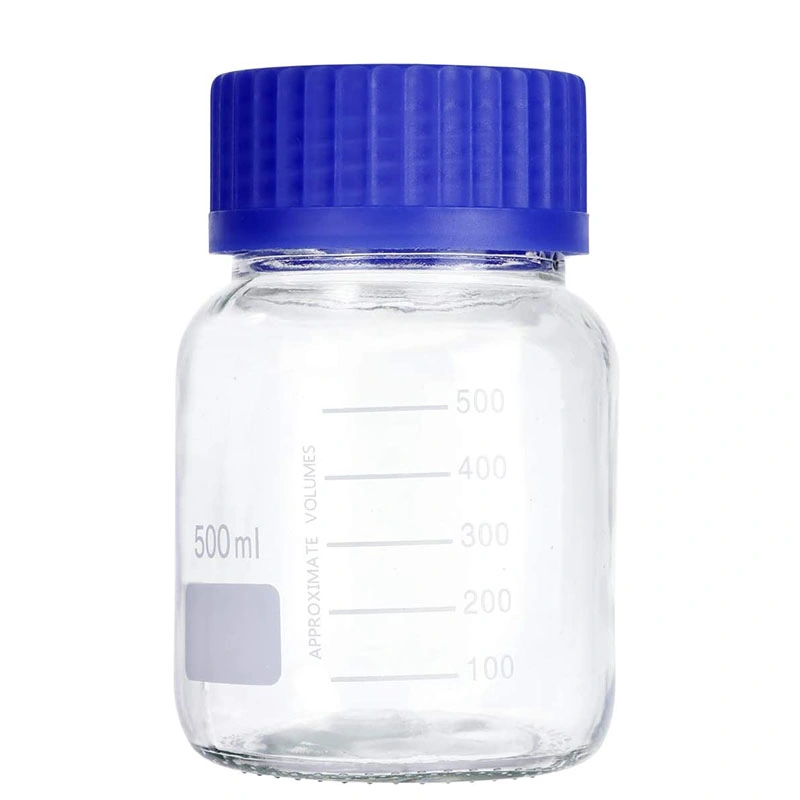 500ml Wide Mouth Reagent Media Storage Lab Glass Bottle