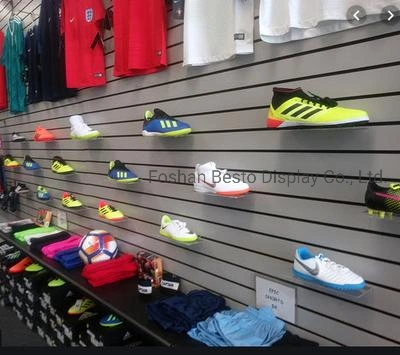 Acryl klar Schuh Regal für Slatwall Panel in Schuhen verwendet Store Display aus schlagfestem Acryl geperlt