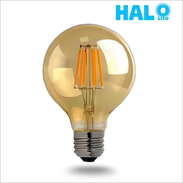 Luz LED no atenuable de bajo consumo de energía de color ámbar Halolite 10W E27 G80