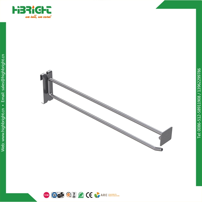 Single Line Galvanized Metal Display Hooks