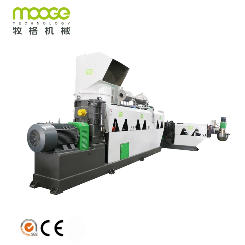 Waste PP/PE/LDPE/HDPE/BOPP/PA/PVC/ABS/PS/PC/EPE/EPS/PET Film Flake Jumbo Woven Bag Plastic Granulator Line Pelletizing Plant Granulating Recycling Machine