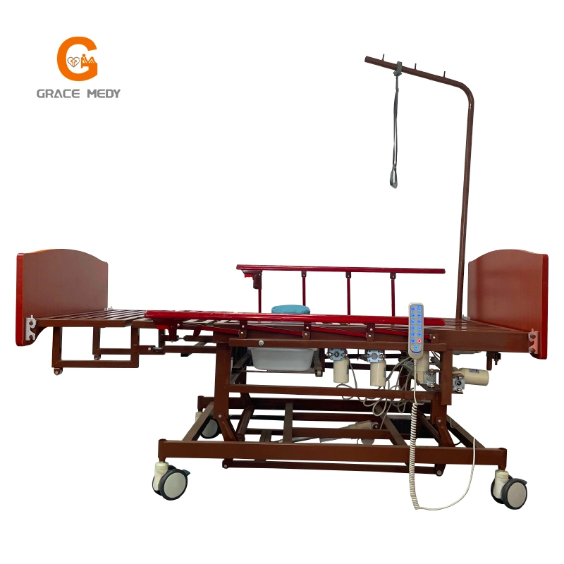 Luxury Metal Multifunction Folding Medical Furniture Adjustable Electric ICU Nursing