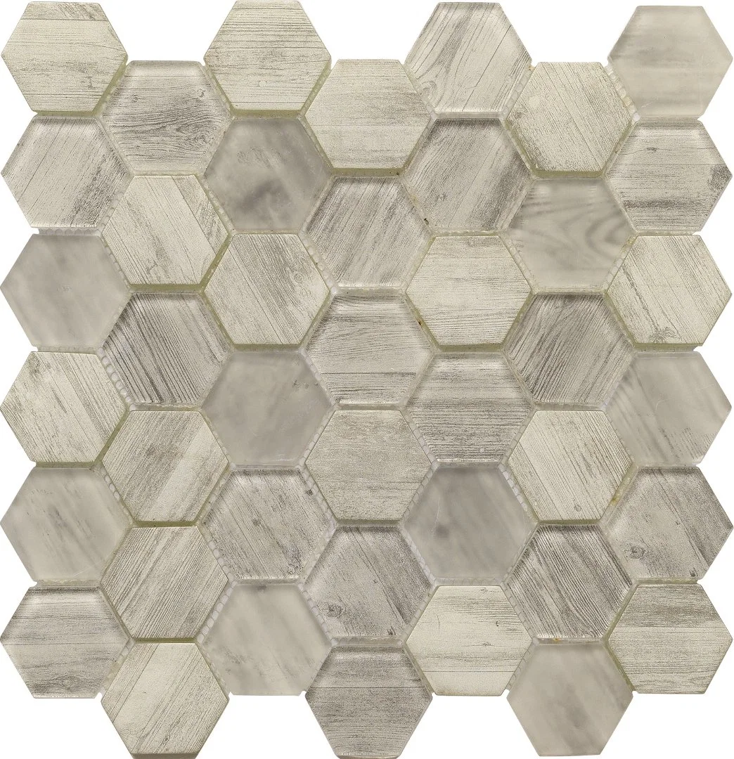 Decoración de la construcción de muro de piedra mosaico de azulejos baño cocina pegatina Backsplash cristal hexagonal mosaico de mármol