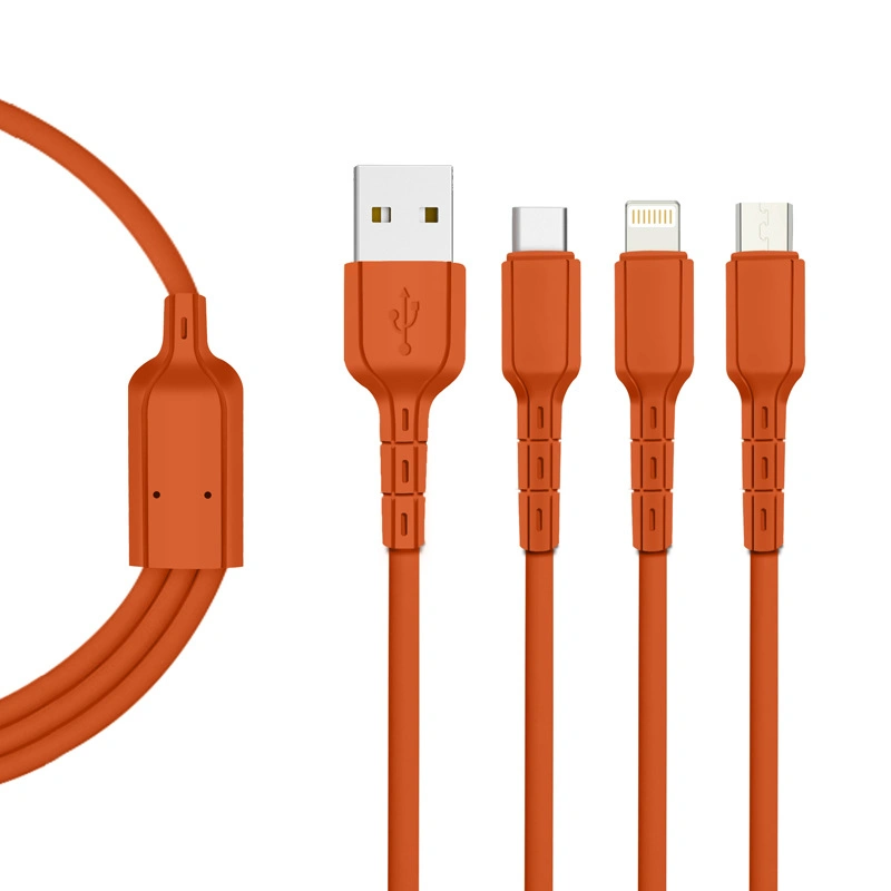 Wholesale/Supplier Colour 3 in 1 USB Data Transfer Charging Cable