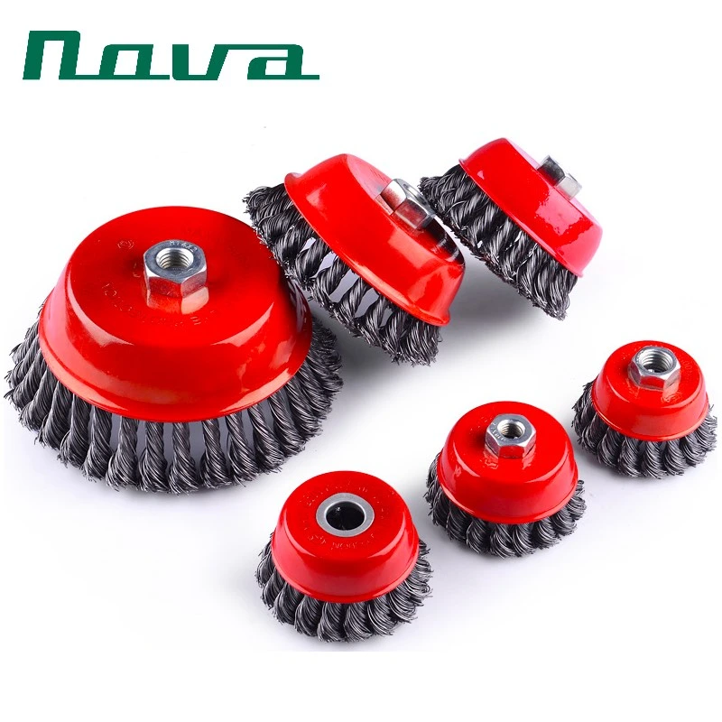 6 Inch Brass Stainless Steel Wire Cup Wheel Brush