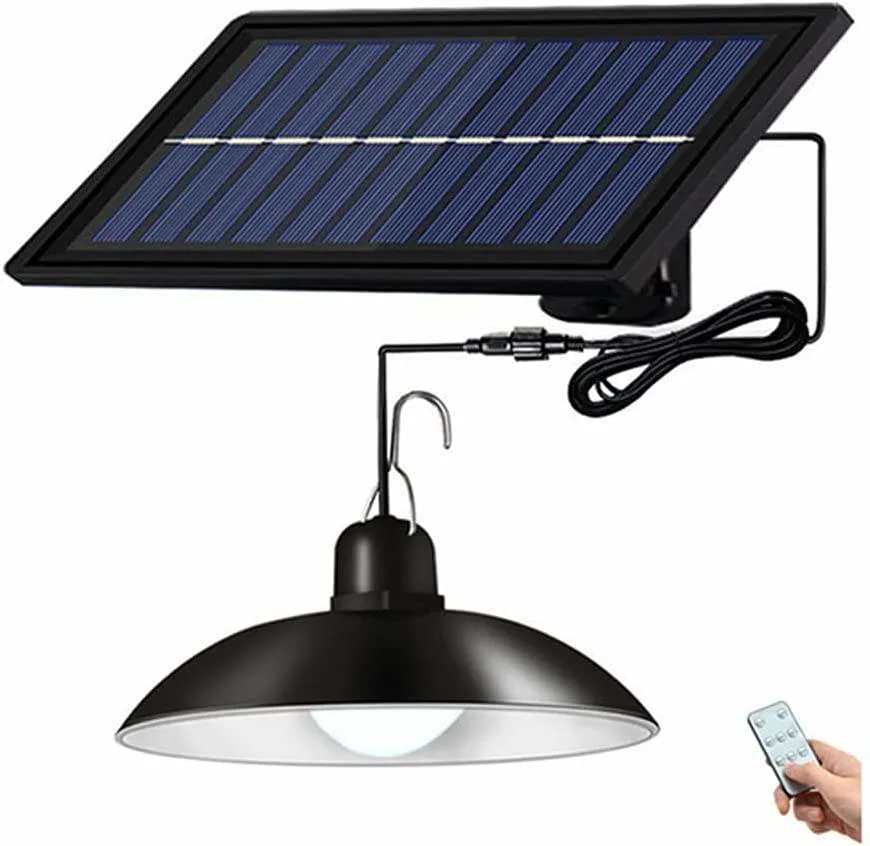 Hight Quanlituy Big Solar Panel Lamp Remote Control Solar Power Ceiling Light