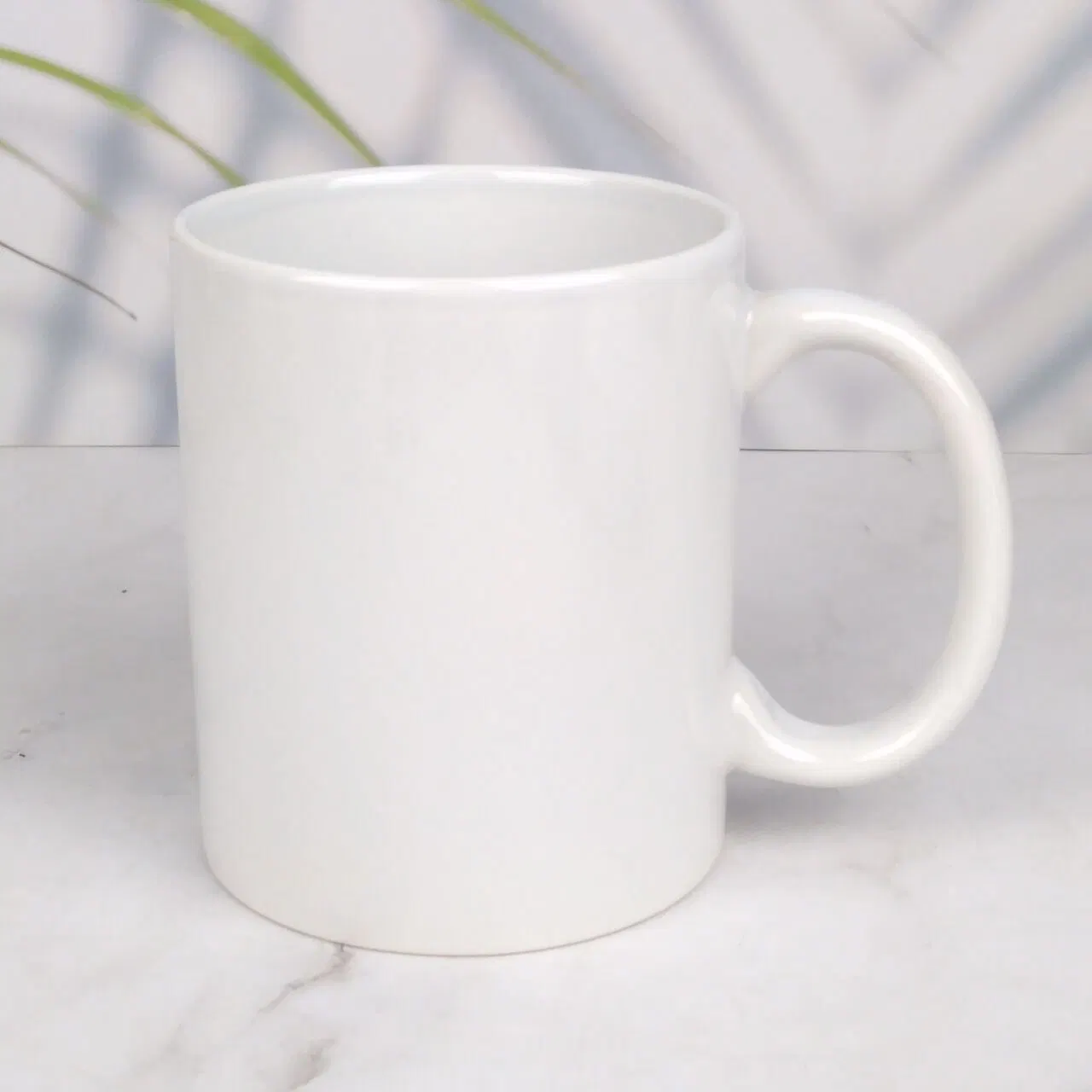 Taza de cerámica blanca recubierta para transferencia de calor personalizada en blanco DIY Taza de cerámica Taza publicitaria Taza de sublimación de impresión