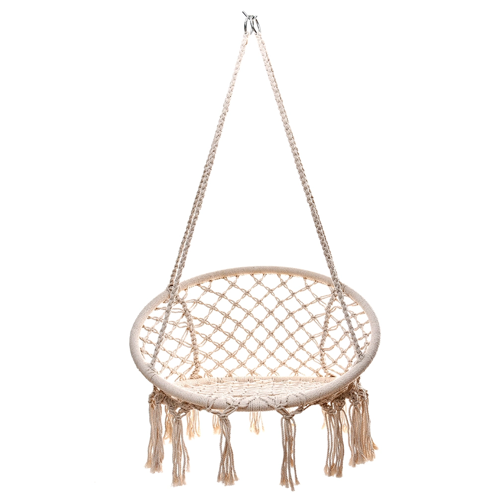 Silla colgante Rope exterior Interior Beach Park árbol Hanging Garden Patio huevo Hamaca redonda