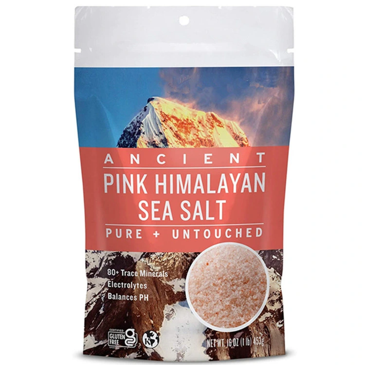 Vente en gros d'étiquette privée de sel de mer rose de l'Himalaya végétalien.