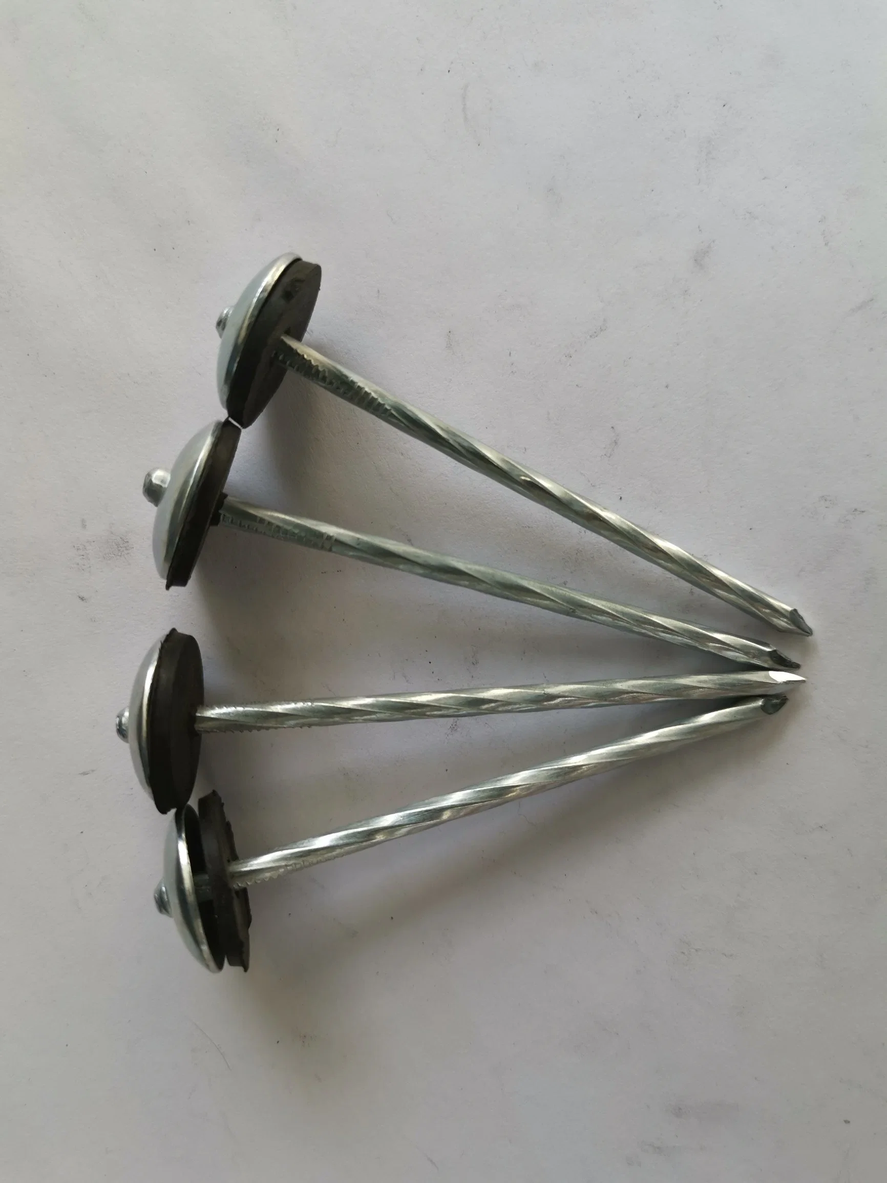 Coil Roofing Nails Good Products with Rubber Washer Umbrella Head Roofing Nails