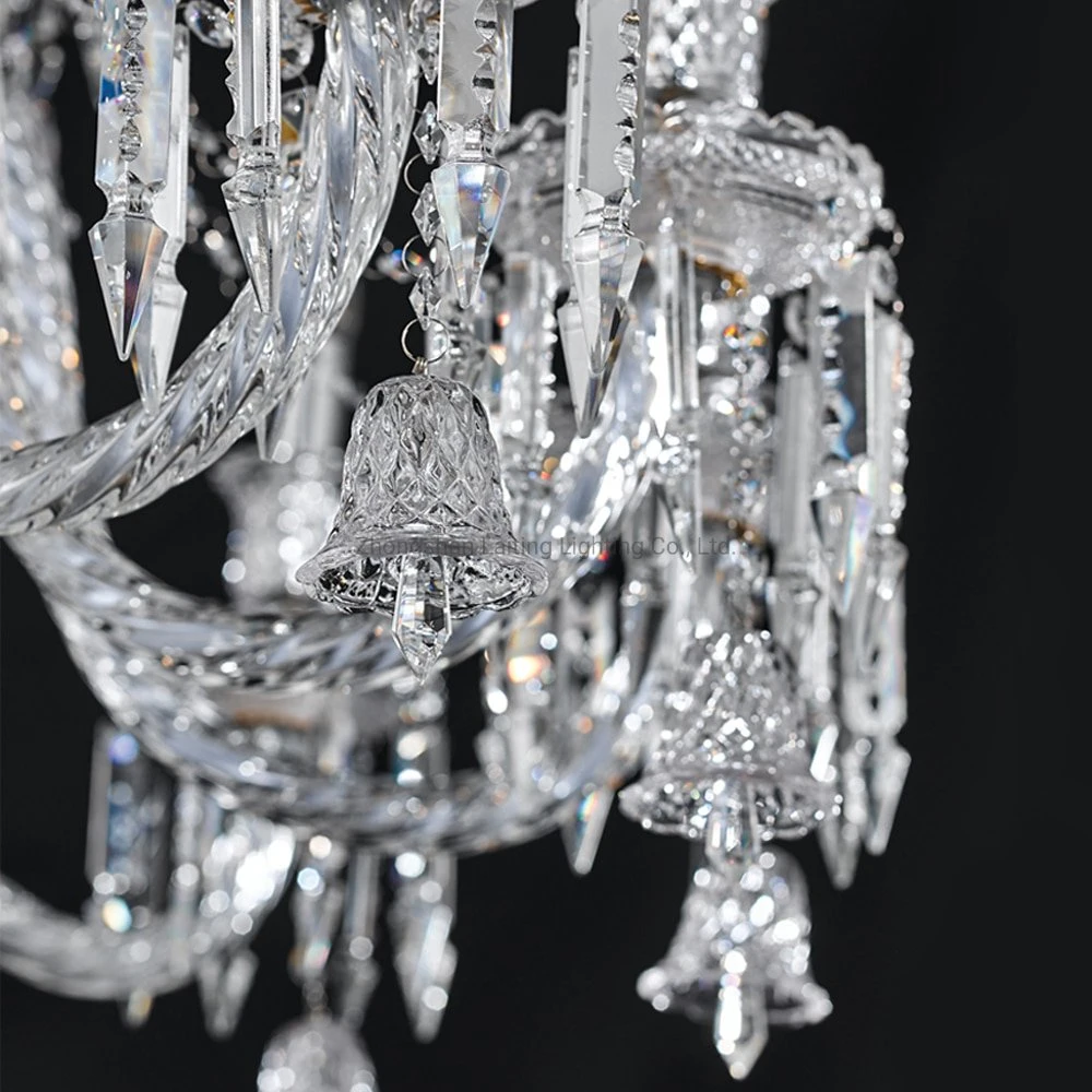 Luz 36 Novo Projeto Baccarat grande luminária de cristal travando decoração acende a lâmpada de teto Lustre
