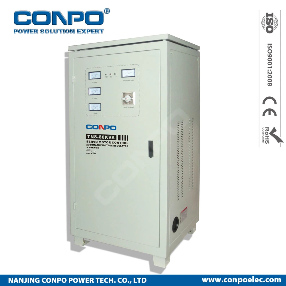 Tns-75kVA, 80kVA 3phase, Servomotor-Type Automatic Voltage Regulator/Stabilizer