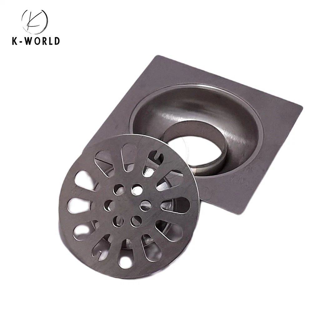 K-World Invisible Shower Drain Wholesale/Supplierr High-Quality Spring-Type Floor Drain China Anti-Rebate Brass Floor Bath Drain