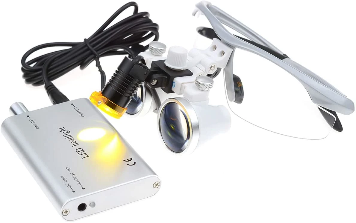 2.5X/3.5X Dental Loupes Headlight Medical Operation Light Magnifier Surgical Lamp Oral Light