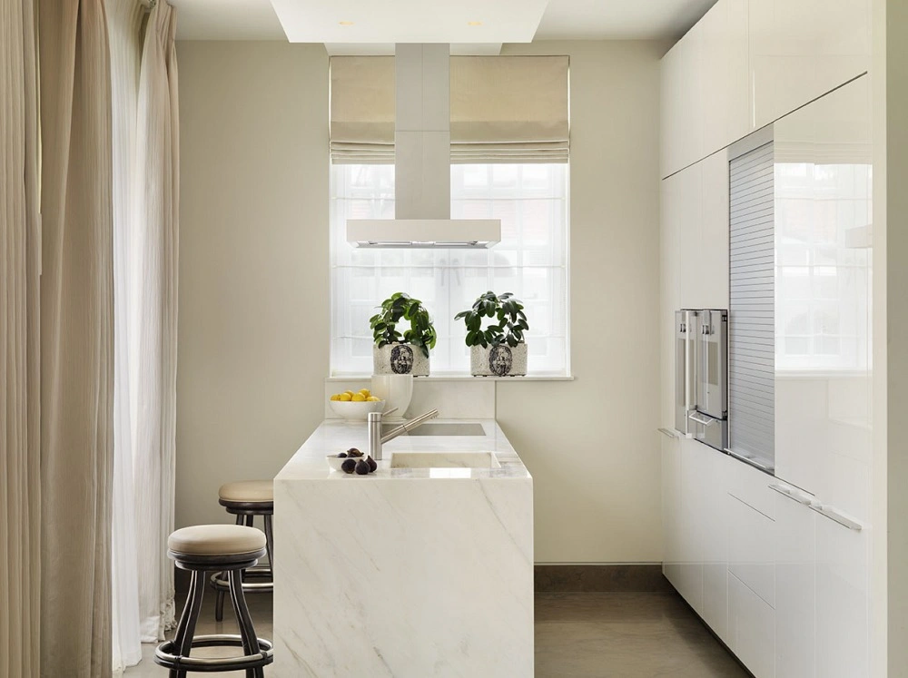 Modern Kitchen Island with Solid Wood Top with Storage