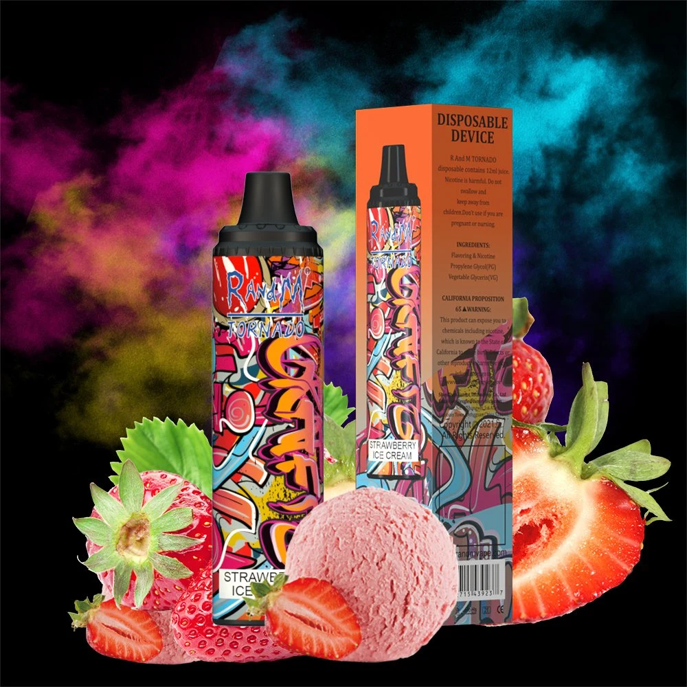 Rendimiento de alta calidad/alto costo VAPE desechable al por mayor Randm Tornade 6000 Puffs 12ml E-líquido