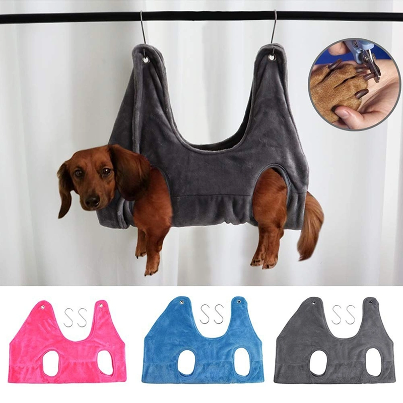 Dog Double Flannel Pet Hammock Dog Cat Hammock Pet Grooming Nail Trim Pet Hammock