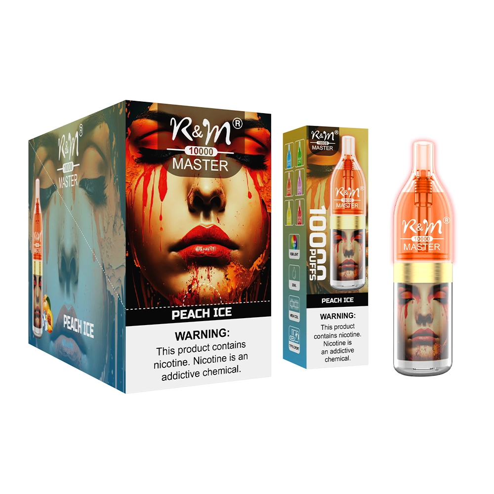 Royaume-Uni Europe meilleur vendre Vape jetable Randm Tornado 10K Puff Barre Crystal RGB Light logo OEM antenne maillage 20ml E Commerce de gros de cigarettes I Vape