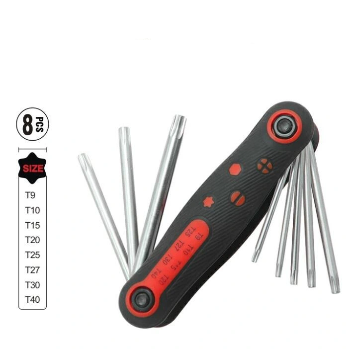 Les outils à main du matériel Bicycle 8PCS à tête Torx Clé Allen défini