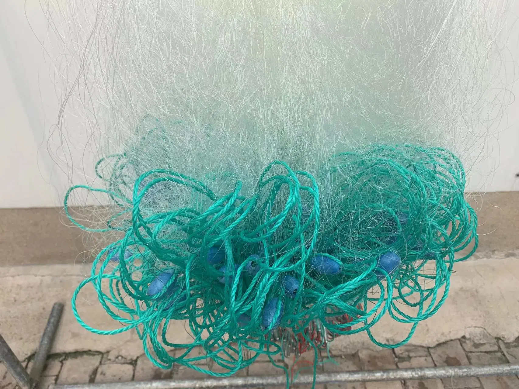 Original Factory Price American Style Hand Cast with Galvanized Steel Sinker Fishing Net Drawstring Gill Net