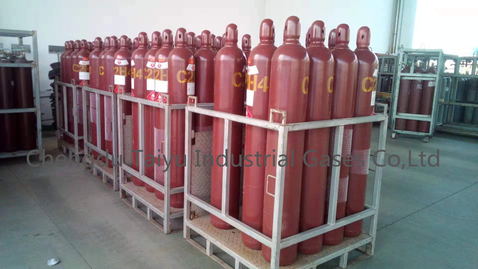 Industrial Grade 99.95% Ethylene C2h4 Gas Price Fruit Ripening Gas 13kg/47L Welded Cylinders