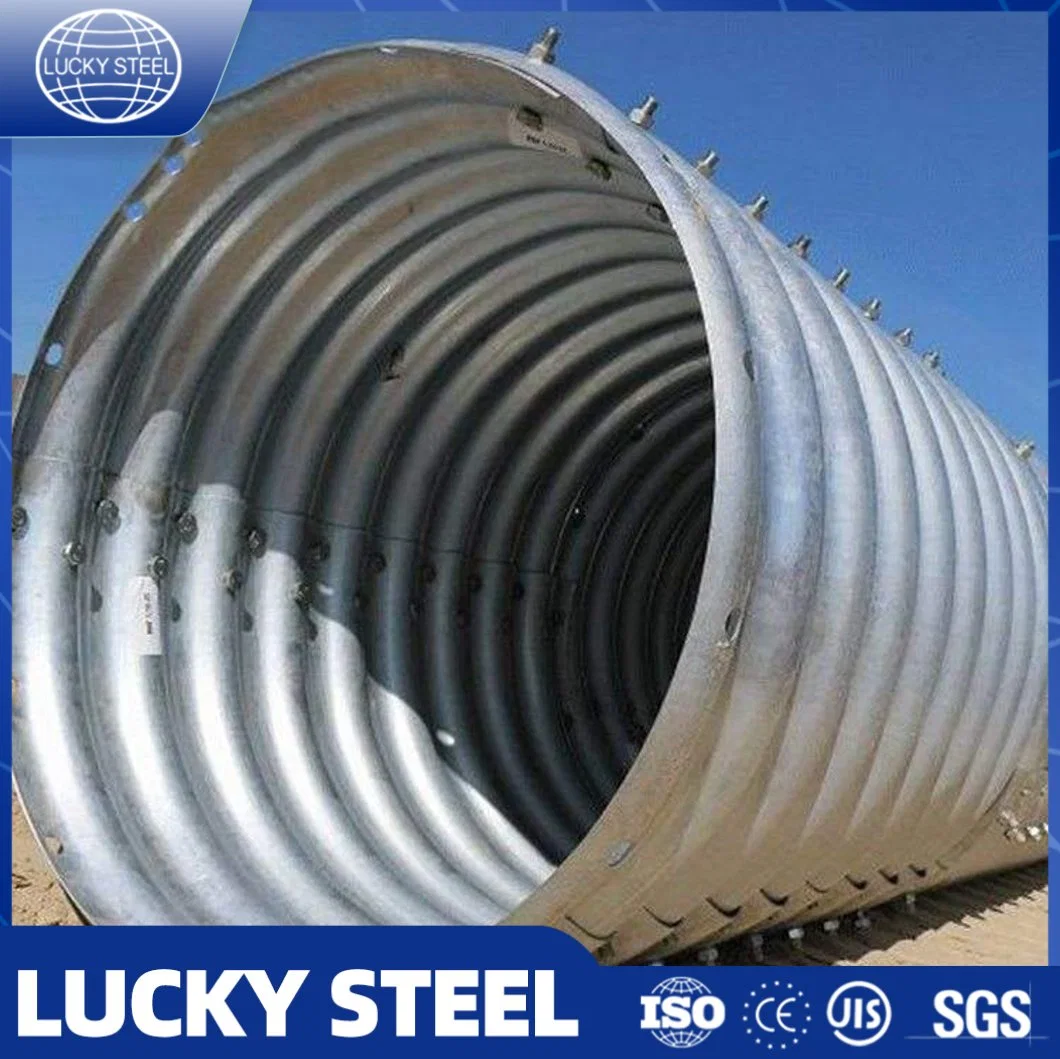 China Round Helical Galvanized Corrugated Pipe/Metal Culvert Pipe/Water Drainage Pipe Hot Dipped Metal Culvert Pipe