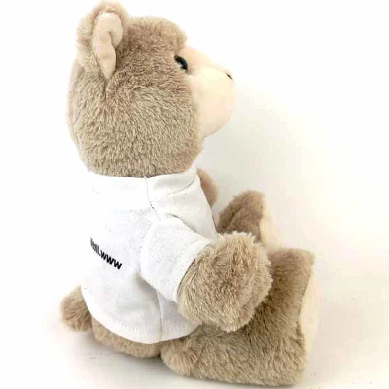 Logo Customized 20cm Sitting Wearing T Shirt Soft Plush Toy Animal Stuffed Llama