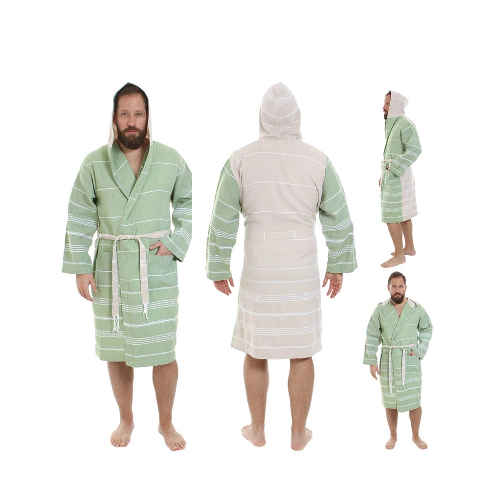 Comercio al por mayor Venta caliente personalizados o de las Mujeres Los hombres encapuchados Albornoz batas de baño spa Inicio Hotel 100% Algodón Pijama