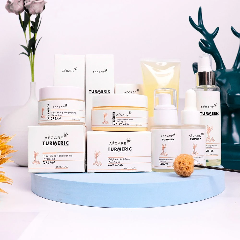 Оптовые продажи Частная этикетка Skincare Beauty Органический корейский Турмерский набор Skincare