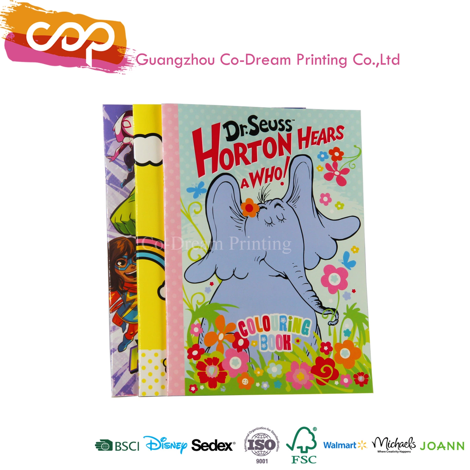 Children Cartoon Colouring Perfect Binding Book