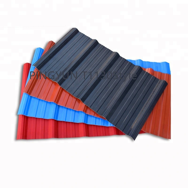 Les tuiles de couverture plastique PVC Telha feuille en plastique ondulé UPVC Roofing Apvc trapézoïdal tôle de toit