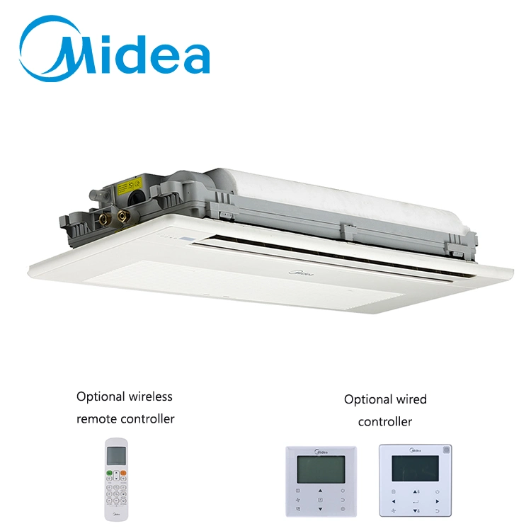 Midea 220-240V 278cfm Ventilador sistema de bobina Ventilador de refrigeración de aire Aire acondicionado de cassette de una vía para edificios gubernamentales