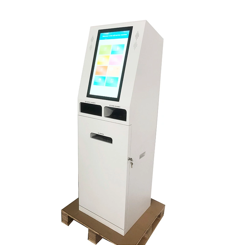 Pantalla táctil Cajero automático Servicio A4 Informe de impresión Terminal Tamaño Carta escáner de documentos Kiosk ATM máquina