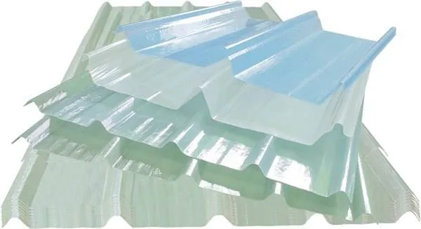 Hoja de techado de tapones de plástico transparente de 1,2 mm de grosor de hoja de tragaluz FRP