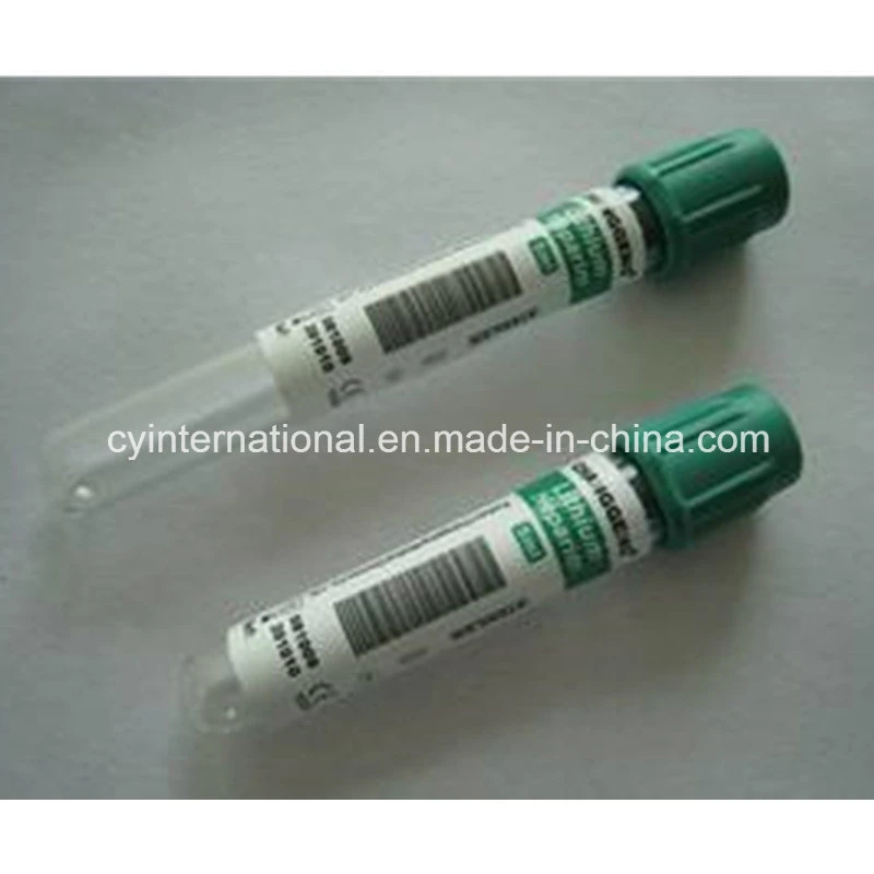 Medical Disposable Lithium Heparin Vacuum Blood Collection Tube