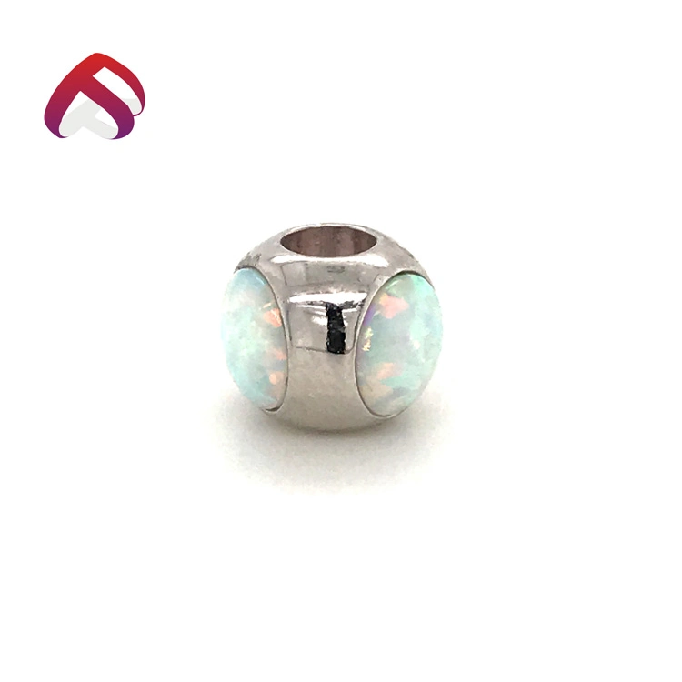 Mode 925 Silber Opal Perlen Schmuck Zubehör für Halskette (PJ85438-1)