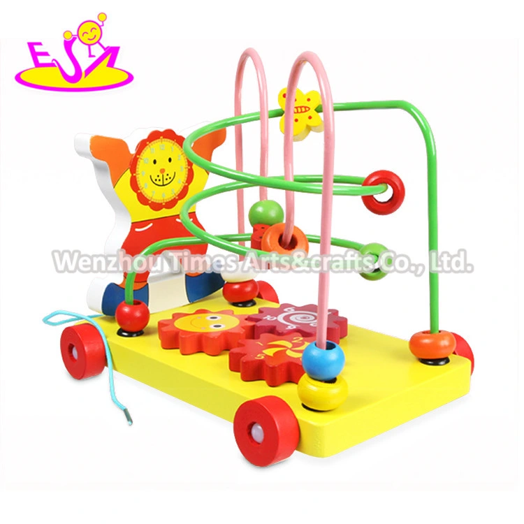 Colorful Wooden Beads Pull String Toy Car, Wooden Beads for Kids, Top Quality Beads Toy Pull Car for Kids W05c135