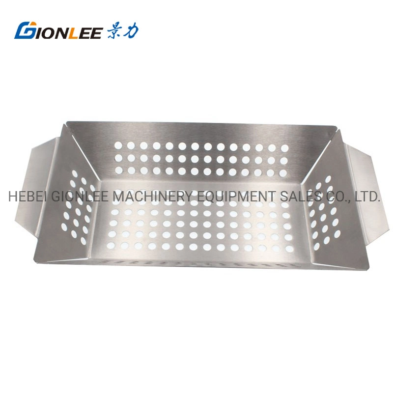 430 Stainless Steel Grill Basket Stamping Square Holes