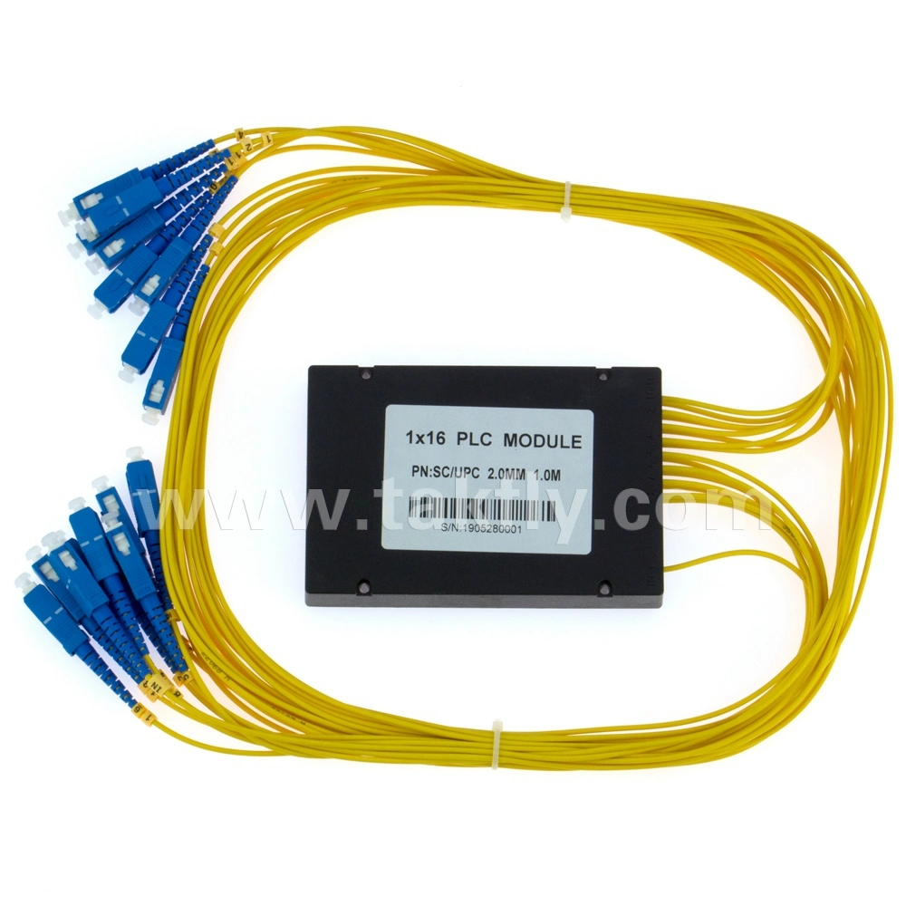 1X 8/16 ABS Box Single Mode Optic Fiber Splitter PLC