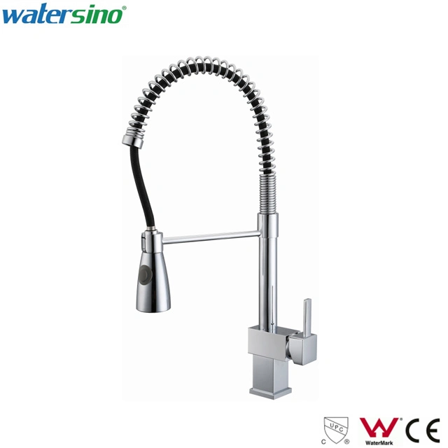 Watermark Cupc Ce Certified Chrome Brass Spring Kitchen Mixer Tap