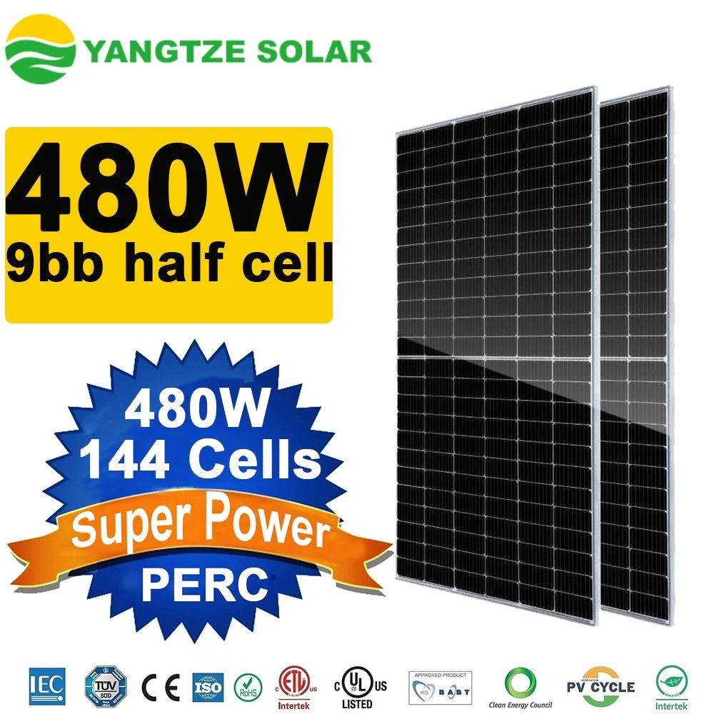 Yangtze 480W Solar Panel Half Cut 144 Placa Fotovoltaica