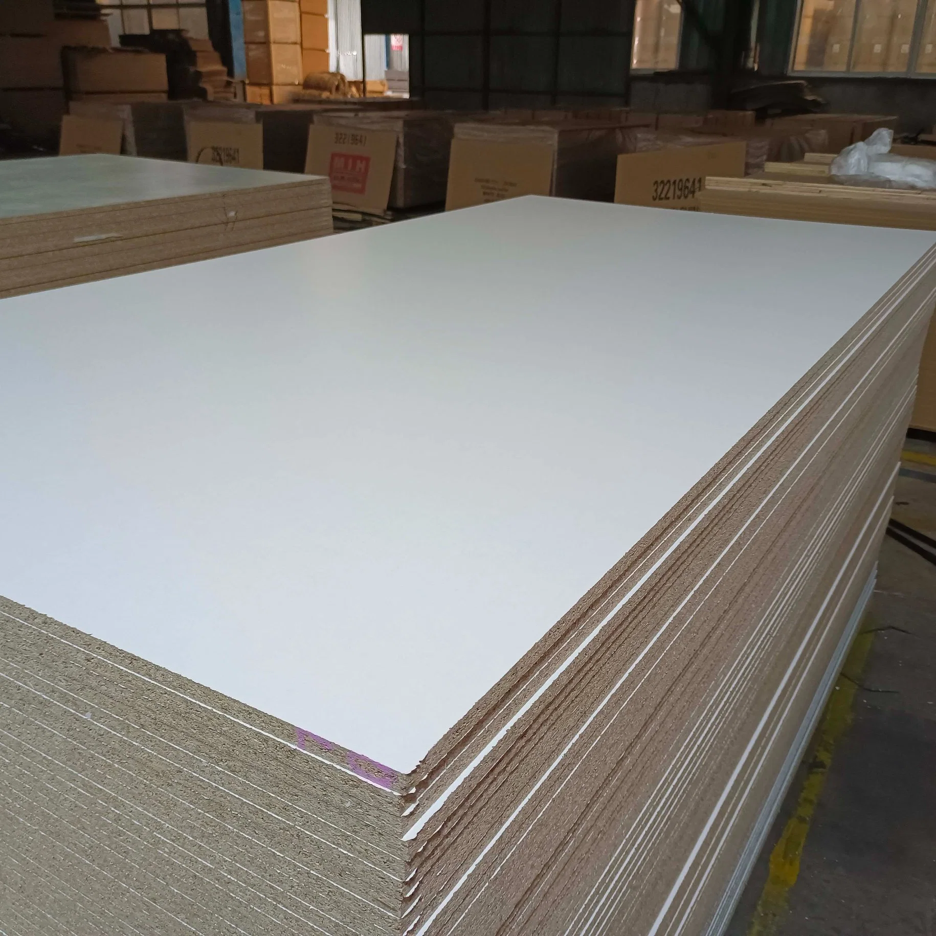 7X9FT Cheap 18 mm 2 Sides Melamine Particle Board Sheet Panel