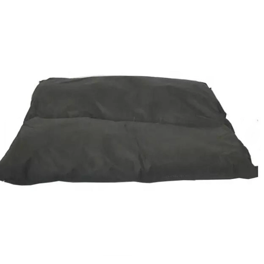 Coussin absorbant 100 % polypropylène pour huile chimique dangereuse noir