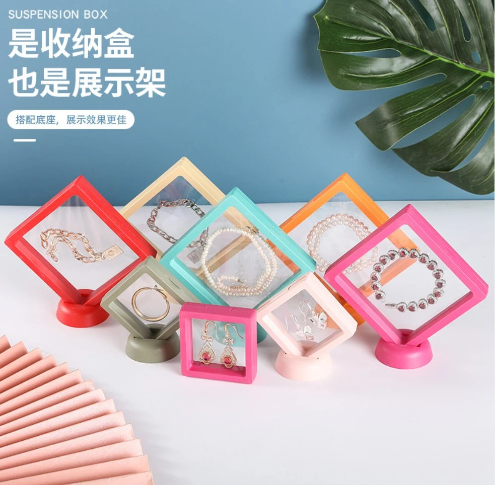 China Wholesale Small Big Size 3D Clear Plastic Suspension Display Box for Coin Jewelry Packing Multi-Style